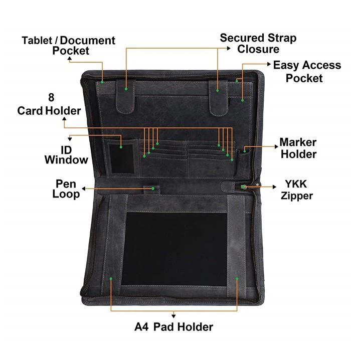 Business PU Leather Conference Folder