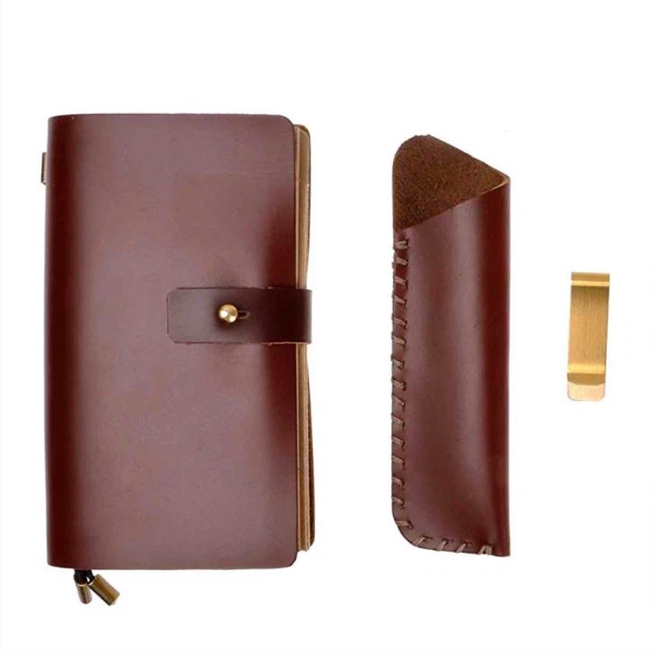 Dark Color A6 Leather Notebook Cover Dark Color A6 Leather Notebook Cover