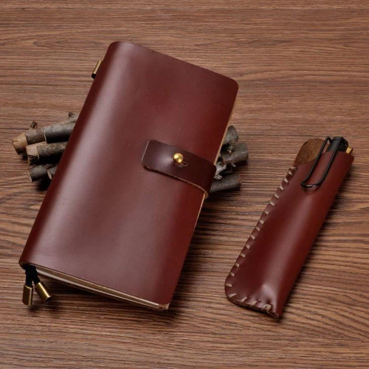 Dark Color A6 Leather Notebook Cover Dark Color A6 Leather Notebook Cover